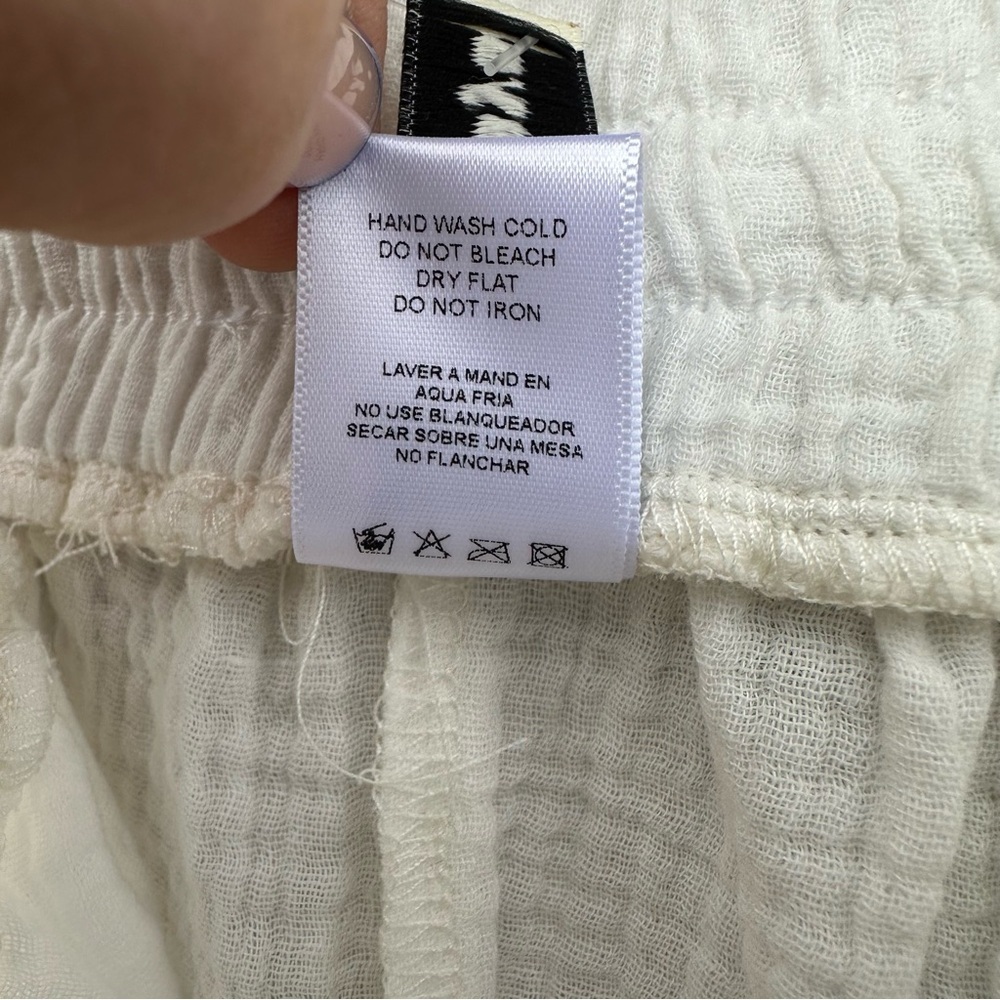 Dippin Daisy’s Pacific Hideaway Ivory Double Gauze Cotton Pull On Shorts XL Boho - Picture 9 of 11